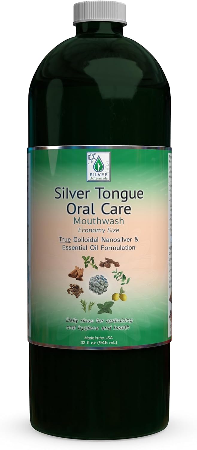 Silver Tongue Oral Care - All Natural Colloidal Silver Mouthwash, 16 oz.