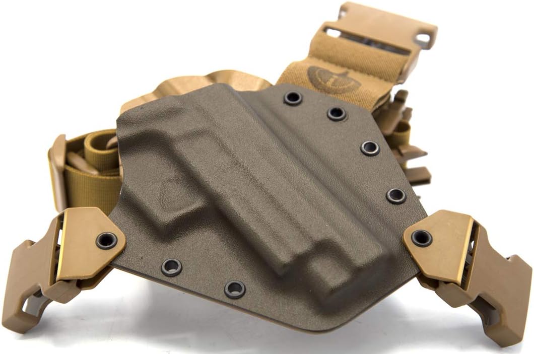 Kenai Chest Holster for a SIG P226/MK25, Right Hand, Mas/Grey-Coyote Tan
