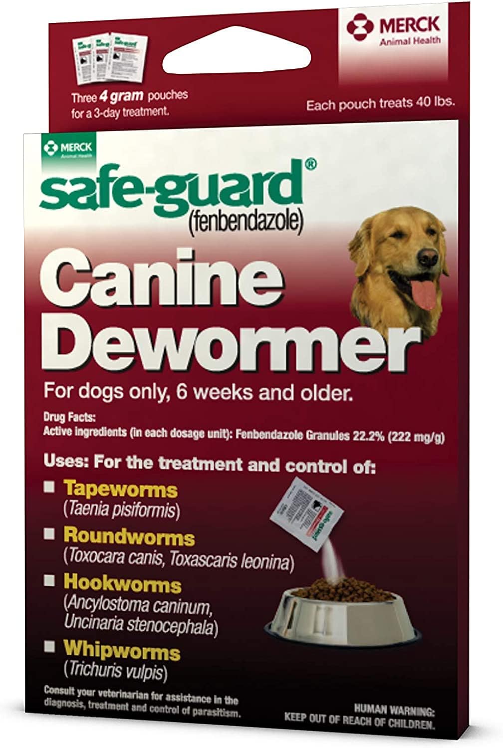 Dog Dewormer Canine 8in1 Safe Guard Safeguard Dogs Large Puppies Pet Wormer 4gr