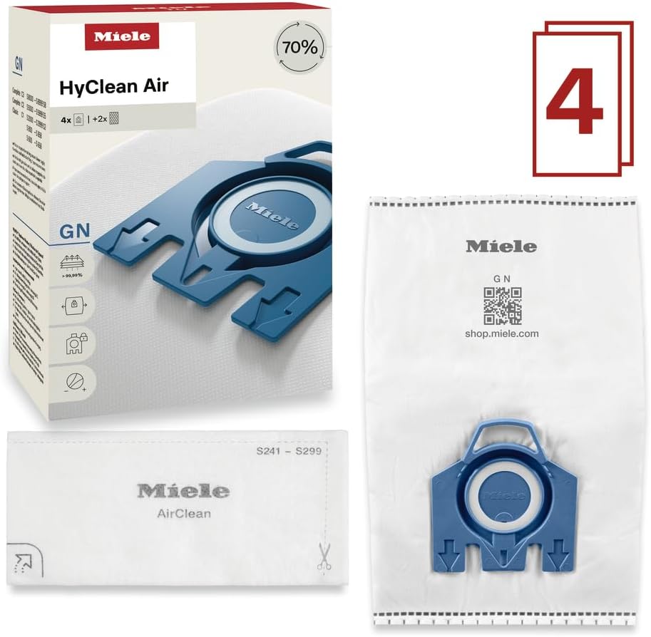 Miele GN Vacuum Cleaner Bags, XL-Pack for Select Miele Vacuums