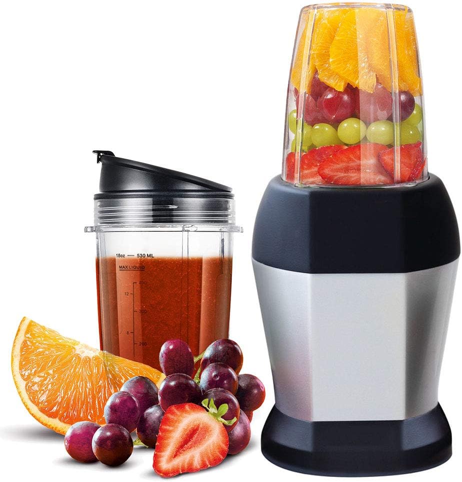 Blender Cups Fit for Ninja, Replacement Parts 16OZ Cups with Lids