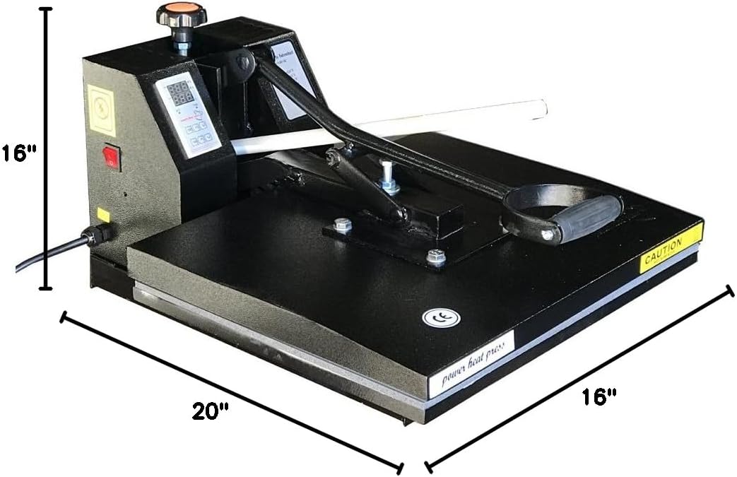 Fancierstudio Heat Press 16x20 Lower Platen Pull Out 5.5" Sublimation Rhinestone Heat Press FS16x20BP Black