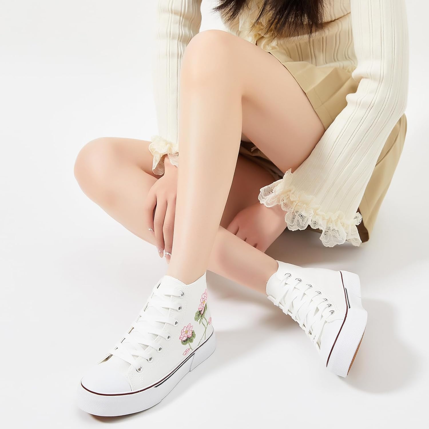 hash bubbie High Top Canvas Sneakers Fashion Walking Shoes