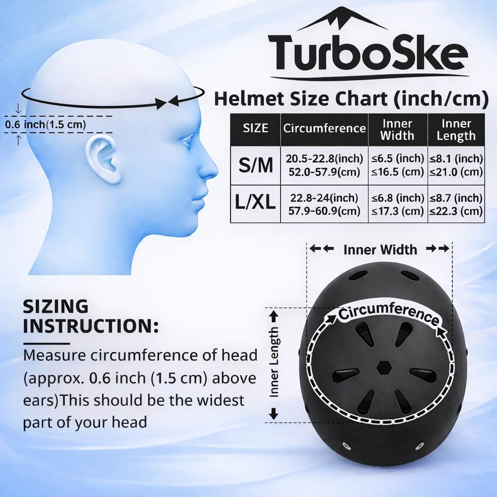 Skateboard Helmet,BMX Bike Multi-Sport Helmet for Youth,Men Women