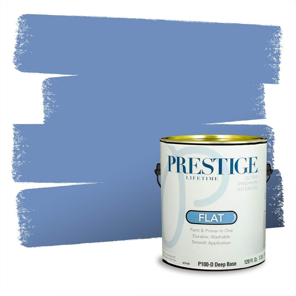 PRESTIGE Paints Exterior Paint and Primer In One, 1-Gallon, Semi-Gloss, Comparable Match of Behr* Intercoastal Gray*