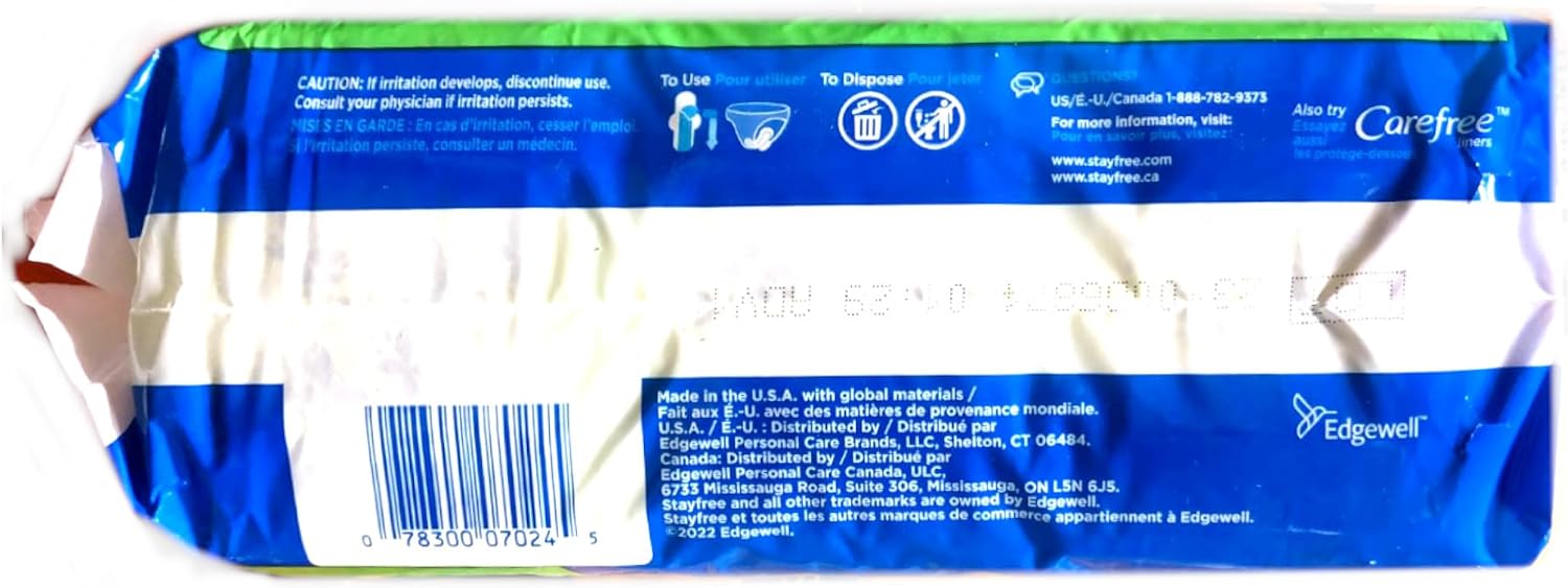 STAYFREE Super Maxi Pads, Size 2, 24 ea (Pack of 3)
