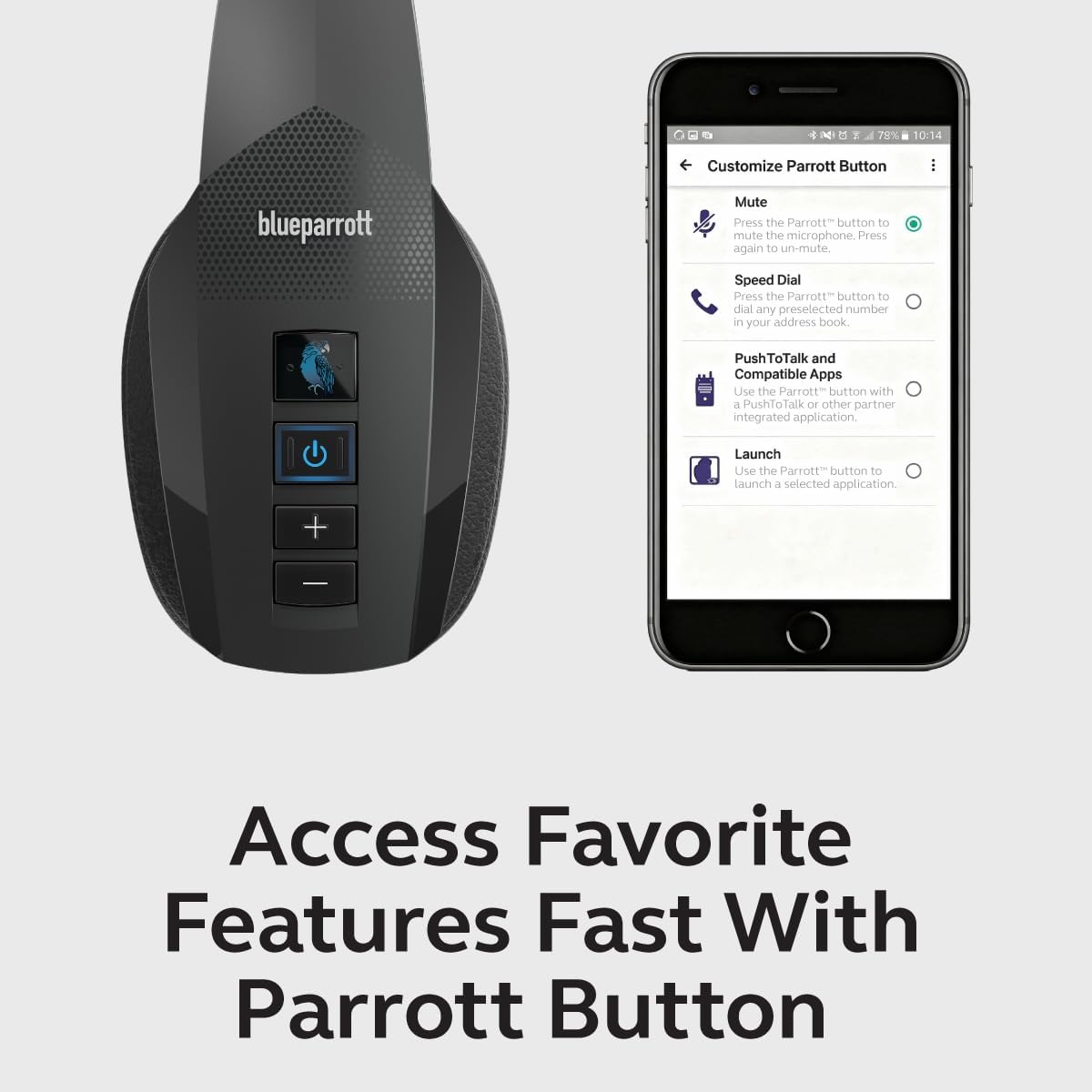 BlueParrott B450-XT Noise Cancelling Bluetooth Headset – Updated Design with Long Wireless Range