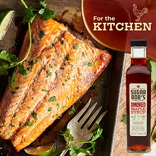 Sugar Bob’s Finest Kind - Smoked Maple Syrup, 8.45 fl oz (1 pk) | Real Maple Syrup Infused with Wood Smoke, Adds Flavor to Dishes, For the Bar
