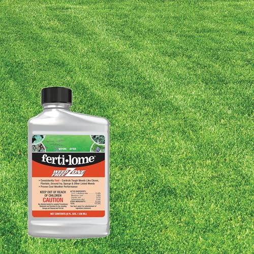 Fertilome (10524) Weed Free Zone Broadleaf Weed Killer Concentrate, 16 oz | Triclopyr + Clopyralid formula - Kills 80+ tough broadleaf weeds in cool & warm turfgrass - Home lawn owners