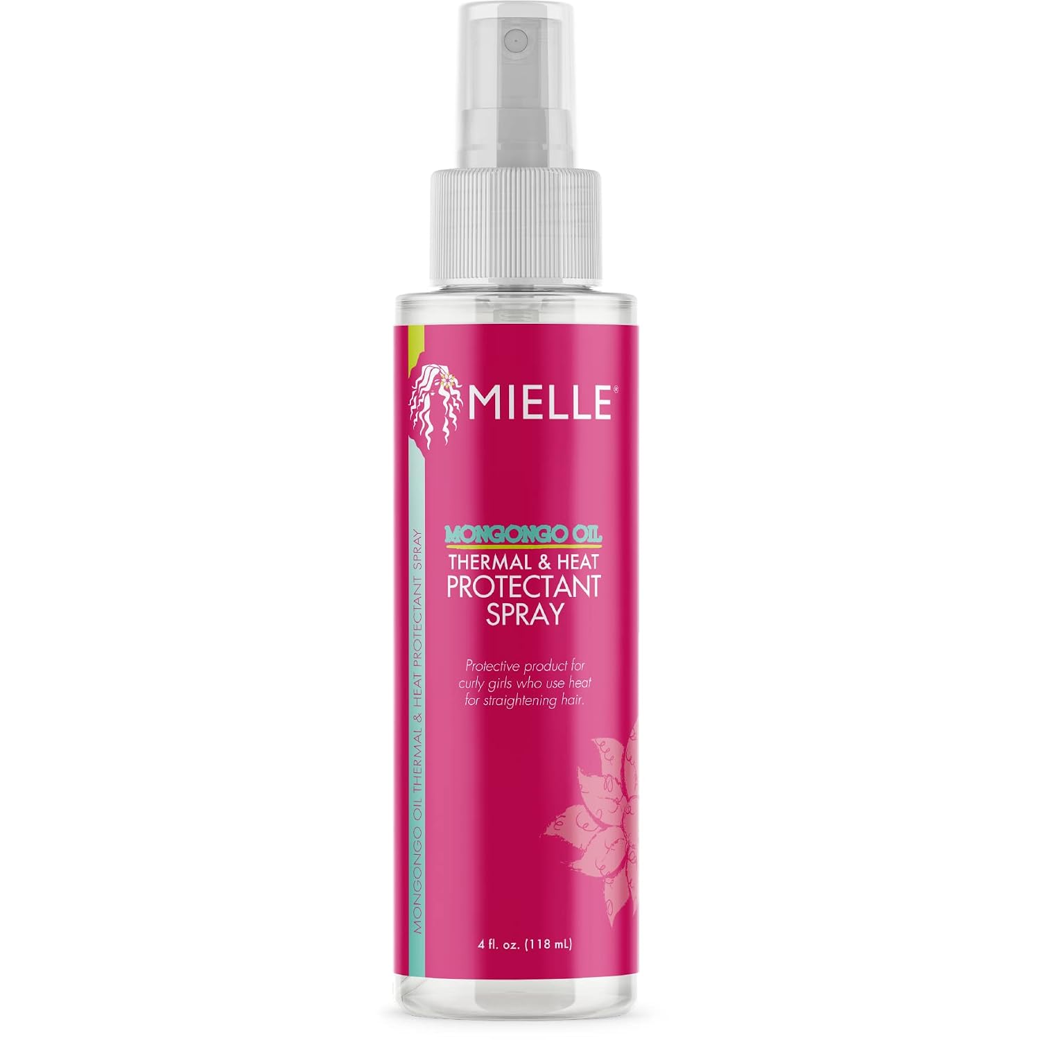 Mielle Organics Mongongo Oil Thermal & Heat Protectant Spray, Protects Hair from Heat Damage, Intense Heat Defense, Curl Pattern Protection