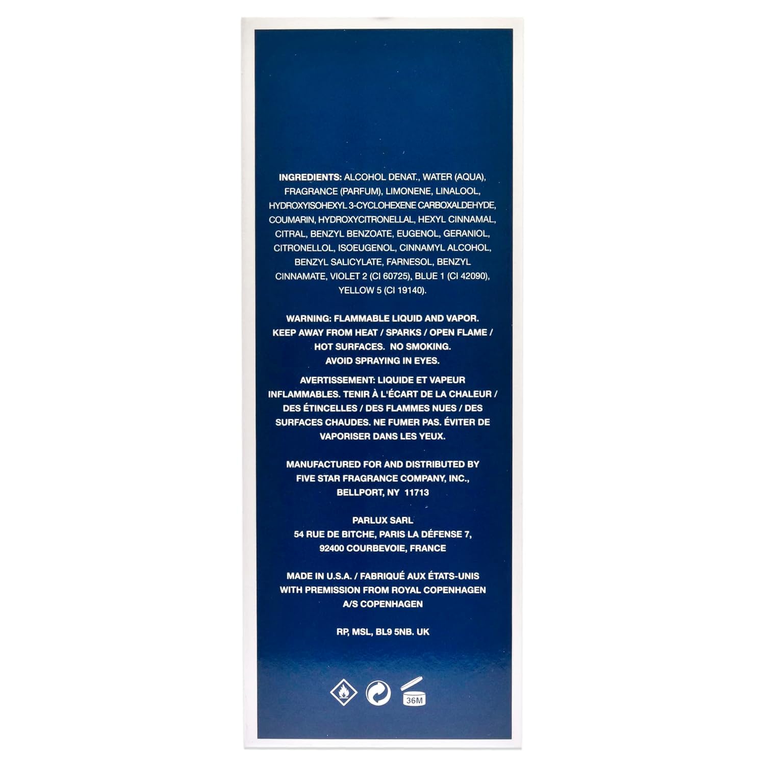 Royal Copenhagen Musk Eau de Cologne Spray for Men, 3.4 Ounce