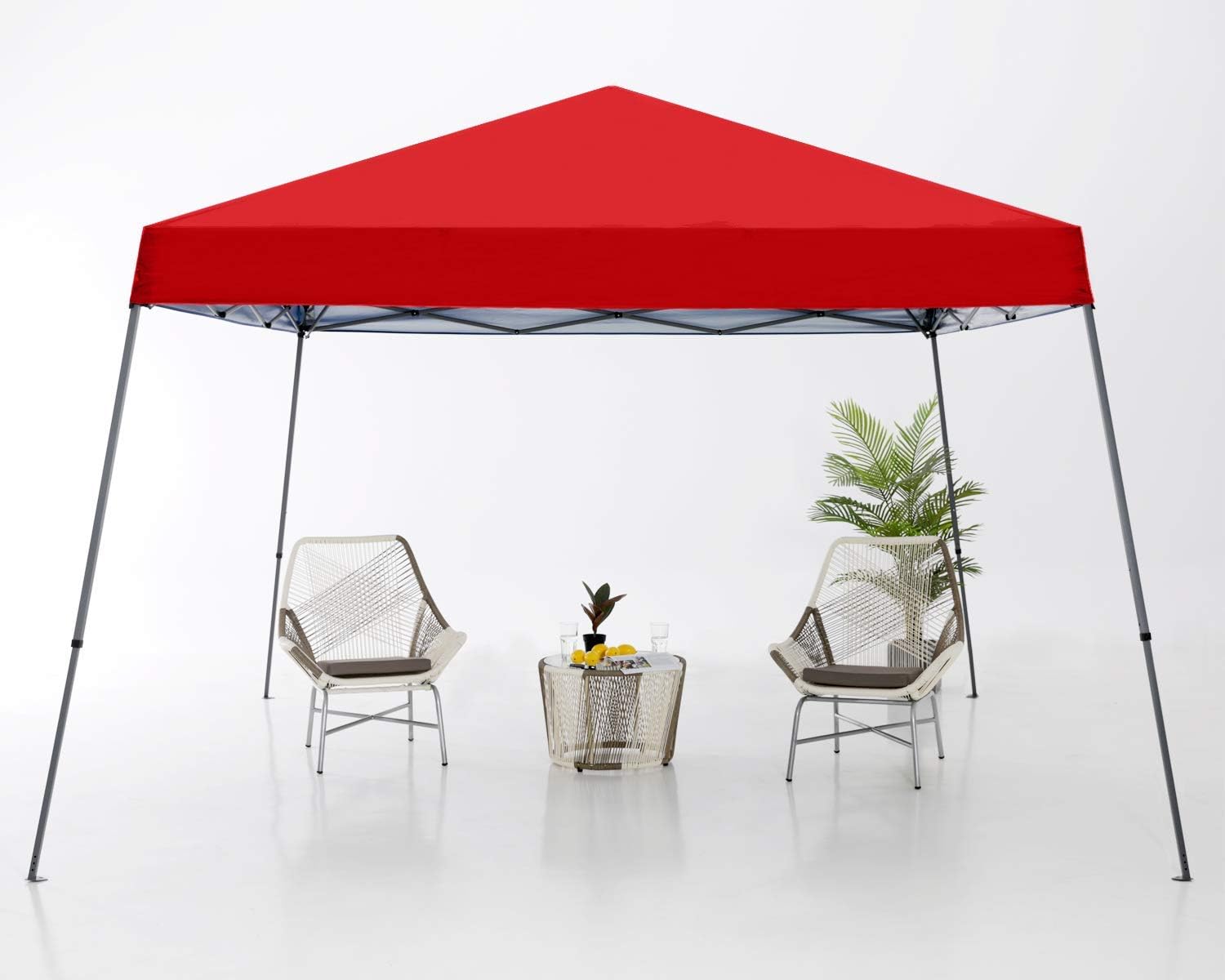 ABCCANOPY 11x11 Pop Up Canopy Tent, Stable Slant Leg Outdoor Shade, Black