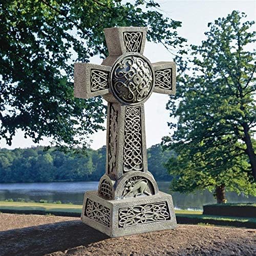 Design Toscano DB25692 Donegal Celtic High Irish Cross Memorial Statue, Single