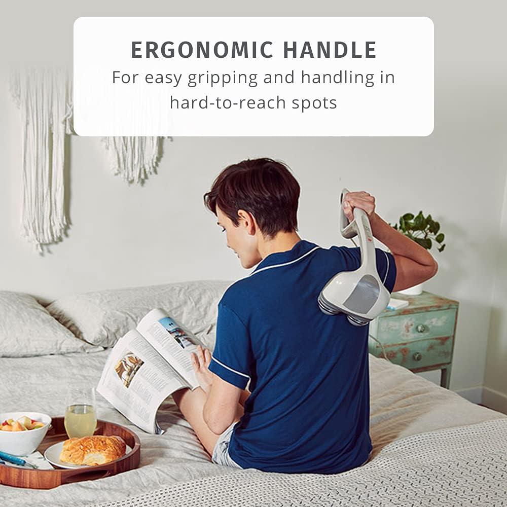 Homedics Back Massager Heated Automatic Percussion Body Massager | with Dual Pivoting Heads, for Back, Body and Neck Massage, Interchangeable Nodes
