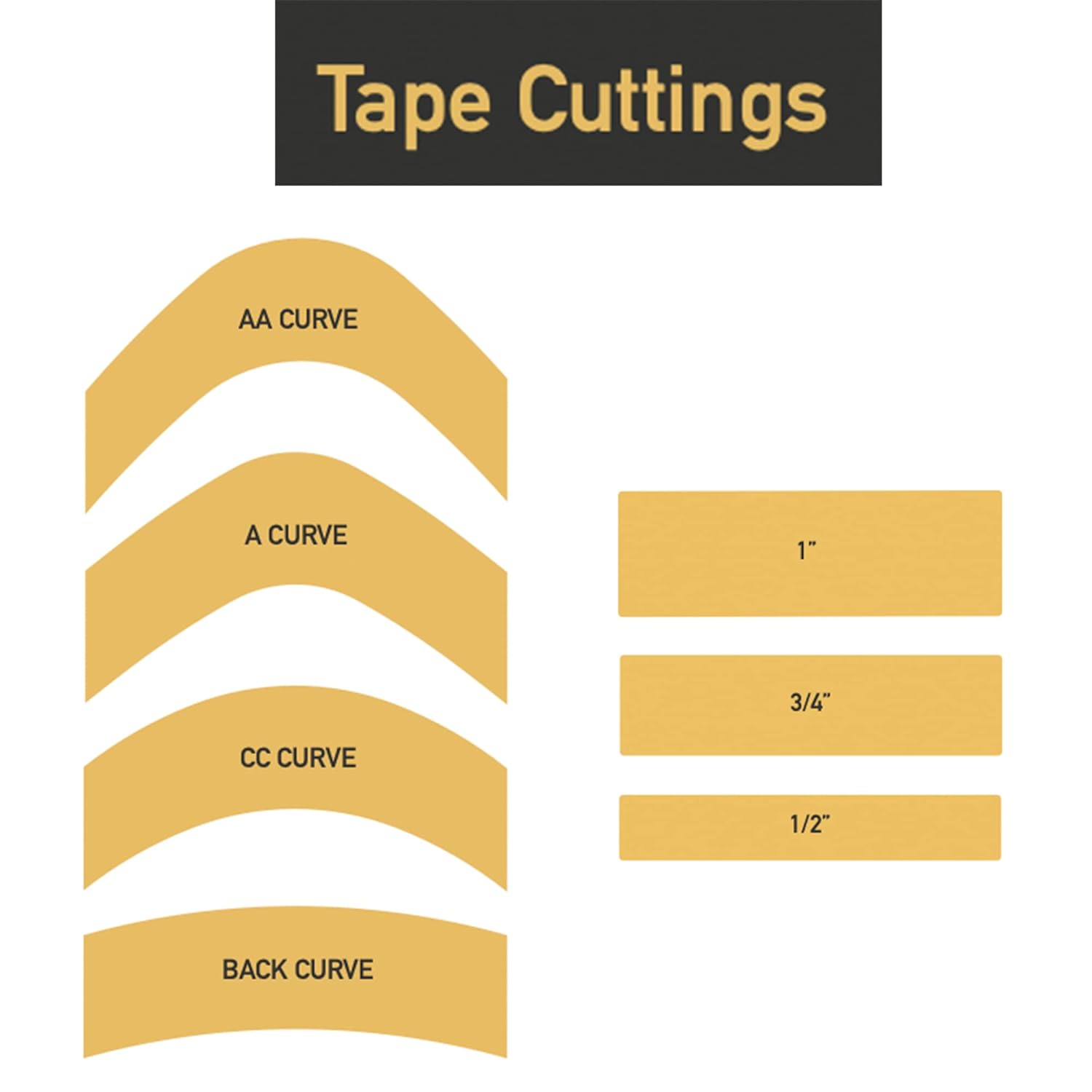 Sunshine Tape | 1522 3M Clear Wig Tape | A Curve 36 Pieces | Double Sided Clear Toupee Adhesive | Made in USA