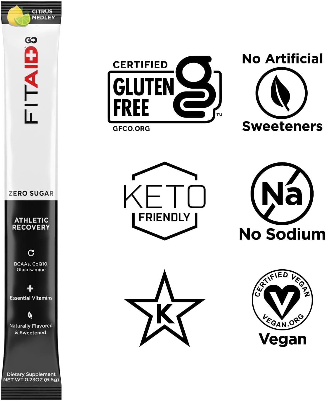 LIFEAID IMMUNITYAID GO Zero Sugar Hydration Packets (14 Packets)
