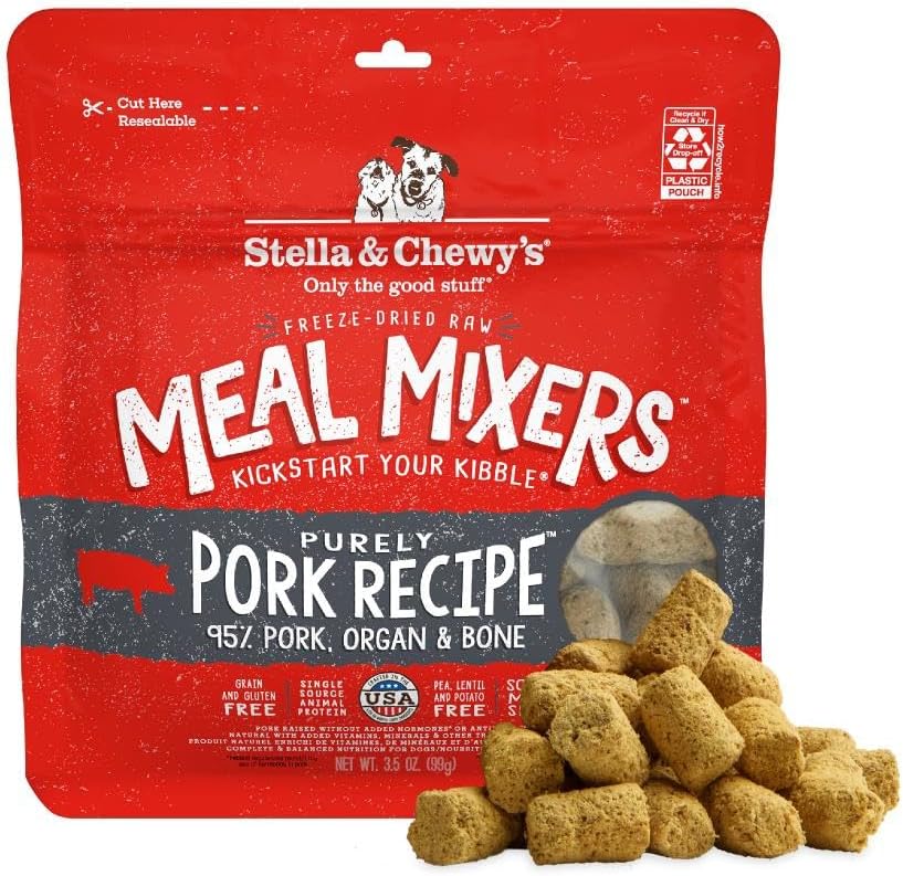 Stella & Chewy's Freeze-Dried Raw Chicken Meal Mixers- Dog Food Topper and Mixer - Made with 95% Cage-Free Chicken, Organs & Bone - Perfect for Picky Eaters - Grain-Free - 3.5oz