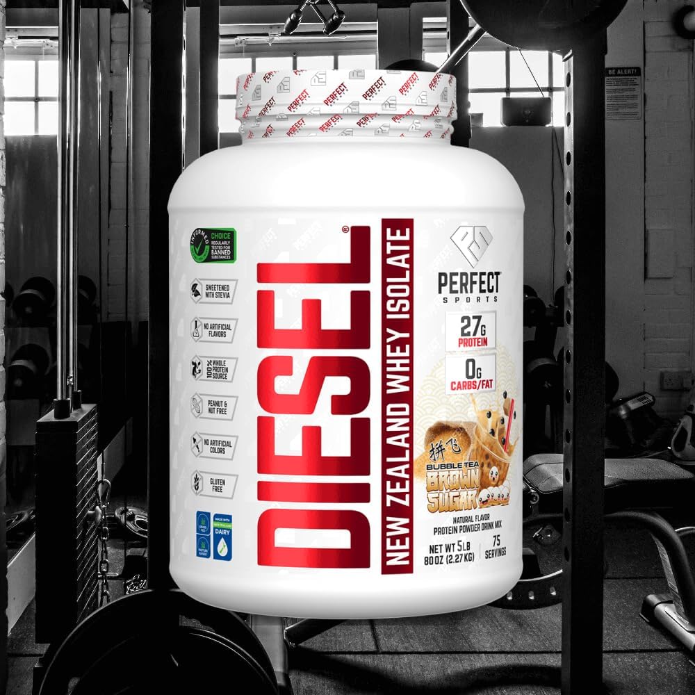 PERFECT SPORTS Diesel Whey Protein Isolate, Milk Chocolate, 2 lb