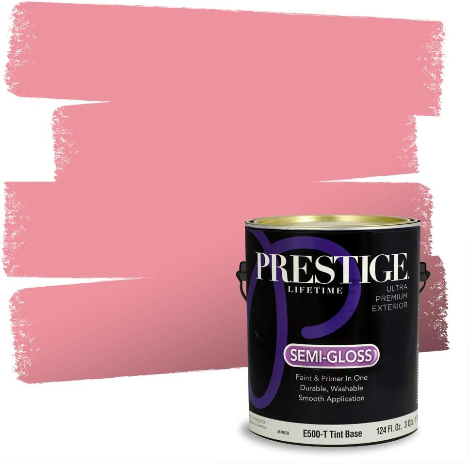 PRESTIGE Paints Exterior Paint and Primer In One, 1-Gallon, Satin, Comparable Match of Sherwin Williams* Grenadine*
