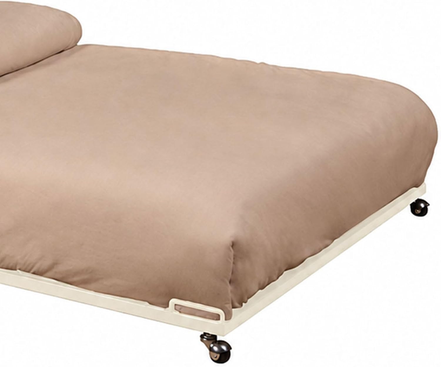 2K Furniture Designs - Twin Size Black Metal Roll Out Trundle Bed Frame for Daybed | Space-Saving Guest Bed - Slides Under Daybeds for Overnight Visitors, Dorms, and Small Spaces