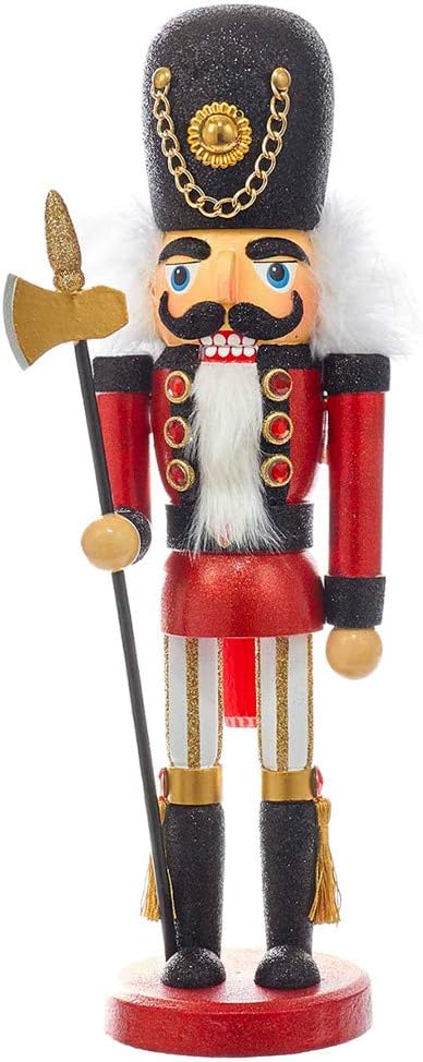 Kurt Adler HA0373 15" Hollywood Red & Black Soldier Nutcracker