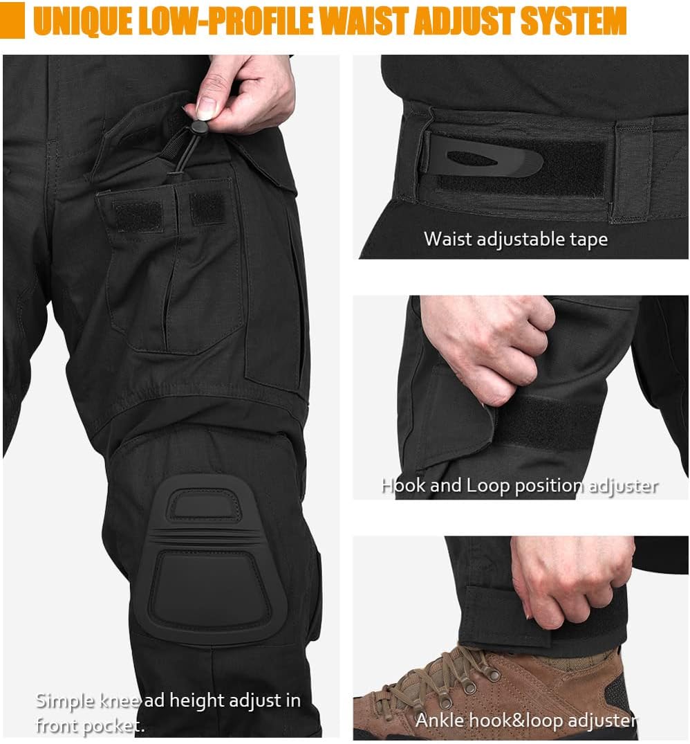 KRYDEX Tactical Men's G3 Combat Pants with Knee Pads
