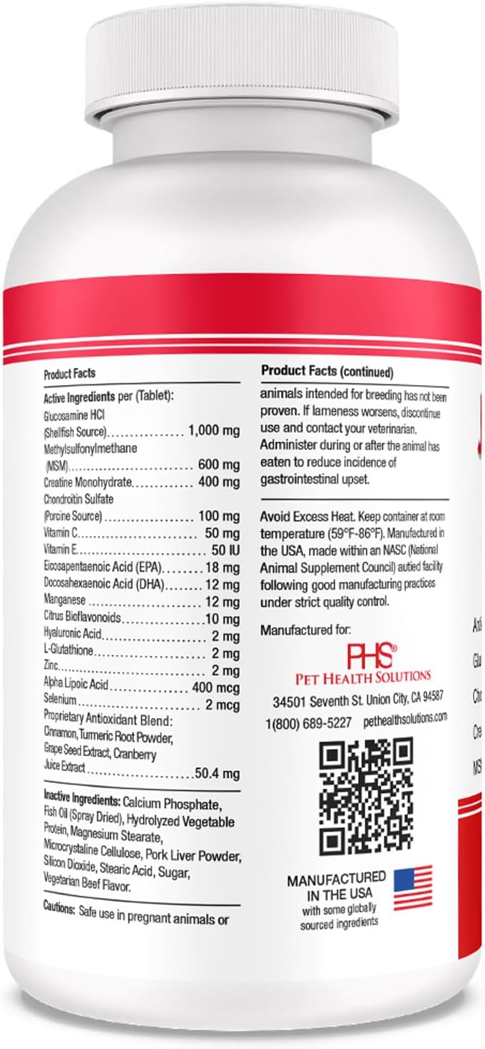 PHS Joint MAX Triple Strength (TS) Chewable Tablets for Dogs - 2-Pack - 240 Tablets