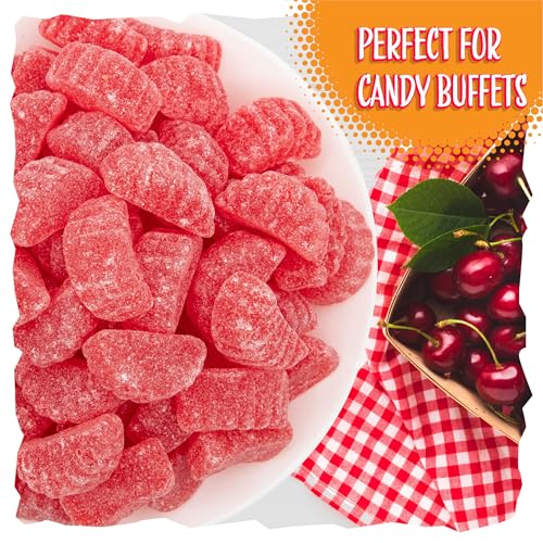 Cherry Slices Jelly Candy, Fruit Slices with Cherry Flavor, 2 Lb Bag