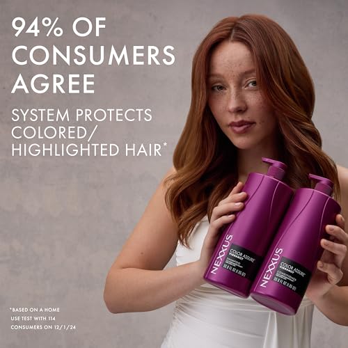 Nexxus Color Assure Color Care 2 Count for Vibrancy Shampoo, Conditioner Color Treated Hair Powered by Chromabond Sealer with Citric Acid 33.8 fl oz