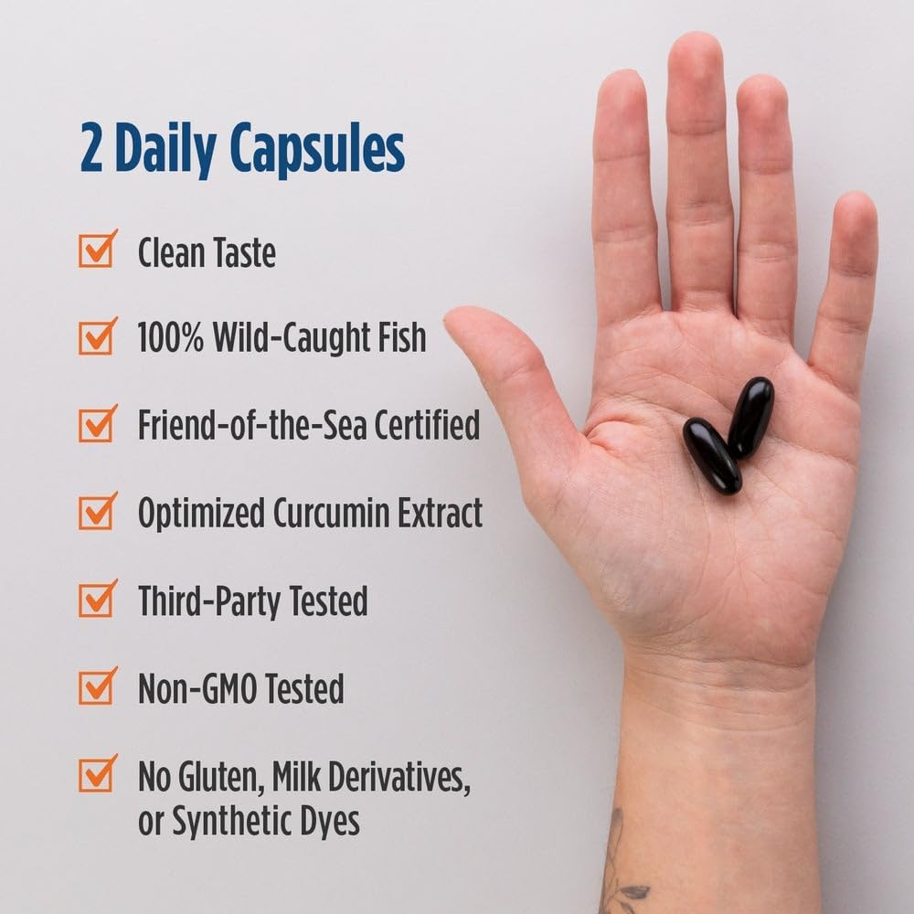 Nordic Naturals Memory Support with Curcumin - 60 Soft Gels - 1000 mg Omega-3 + 400 mg Optimized Curcumin - Memory