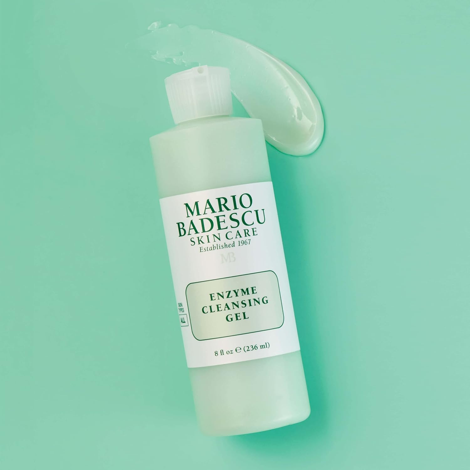 Mario Badescu Enzyme Cleansing Gel Face Wash, Oil-Free Facial Cleanser with Papaya Enzyme & Grapefruit Extract, Exfoliating Skin Care for All Skin Types, Removes Excess Oil & Impurities