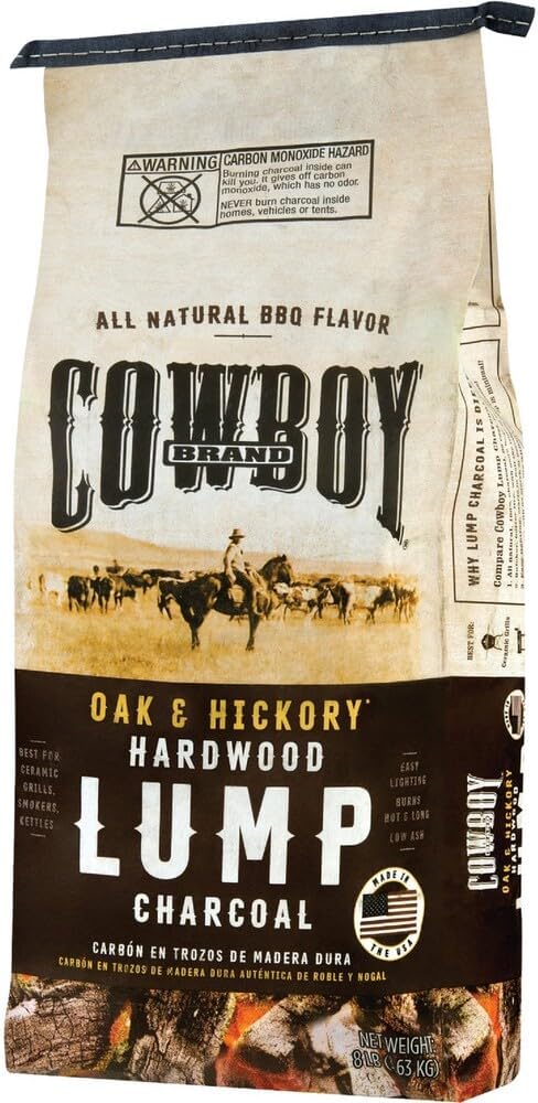COWBOY 17208 Hardwood Lump Charcoal, 8 lb