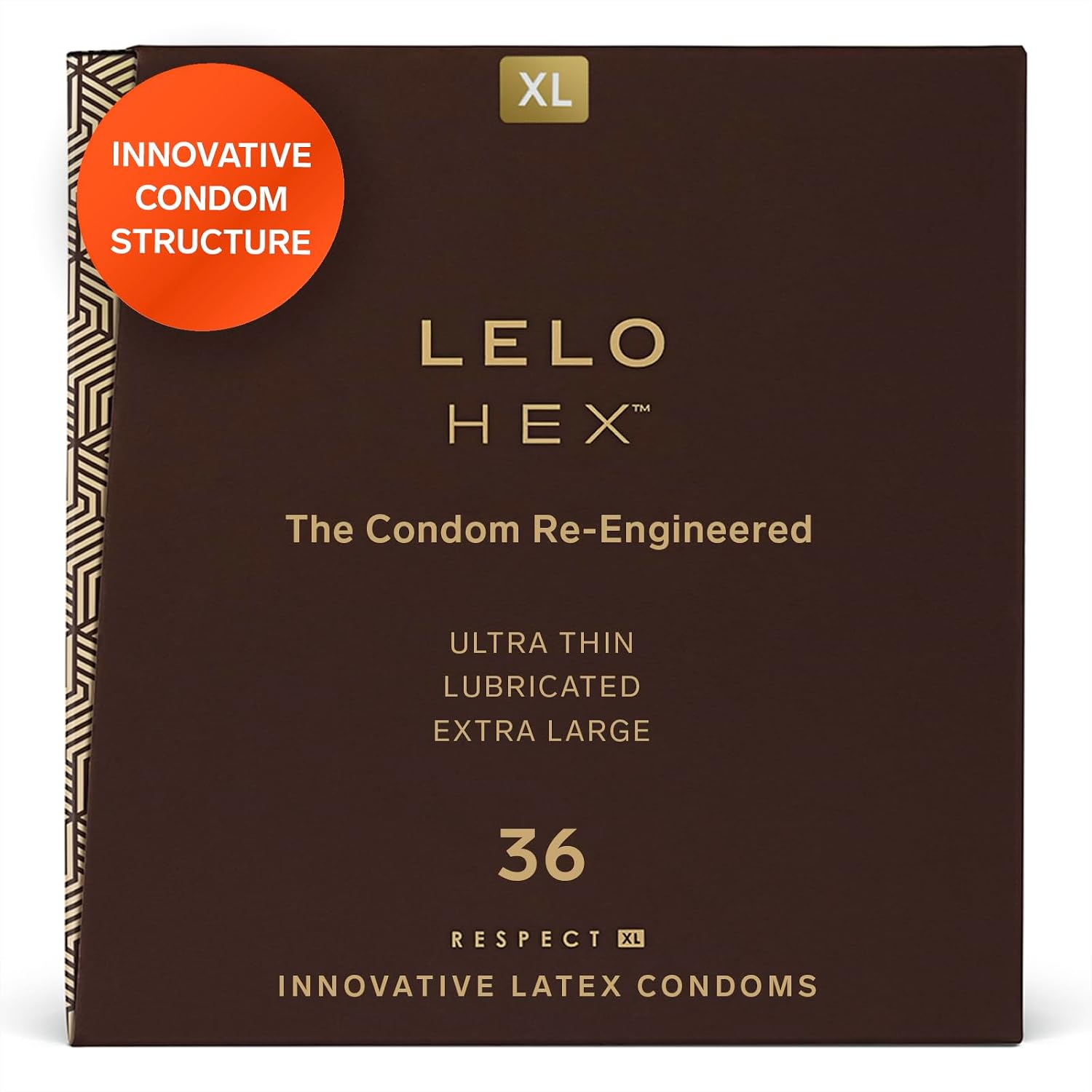 LELO HEX Original - Ultra Thin Condoms, Increased Strength, 12 Pack | This ultra thin condom offers increased strength without reducing sensation, for comfortable, reliable protection.