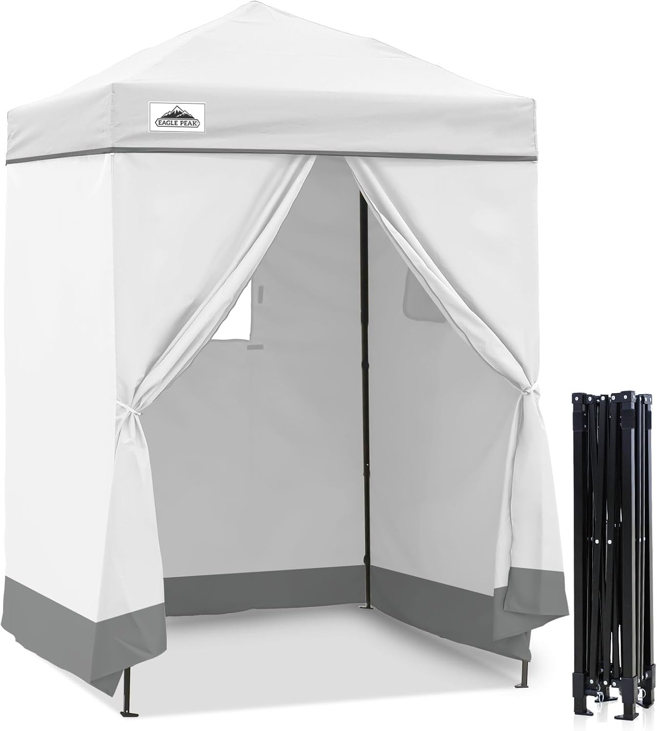 EAGLE PEAK 4x4 Pop Up Changing Tent, Outdoor Changing Room, Gray/White