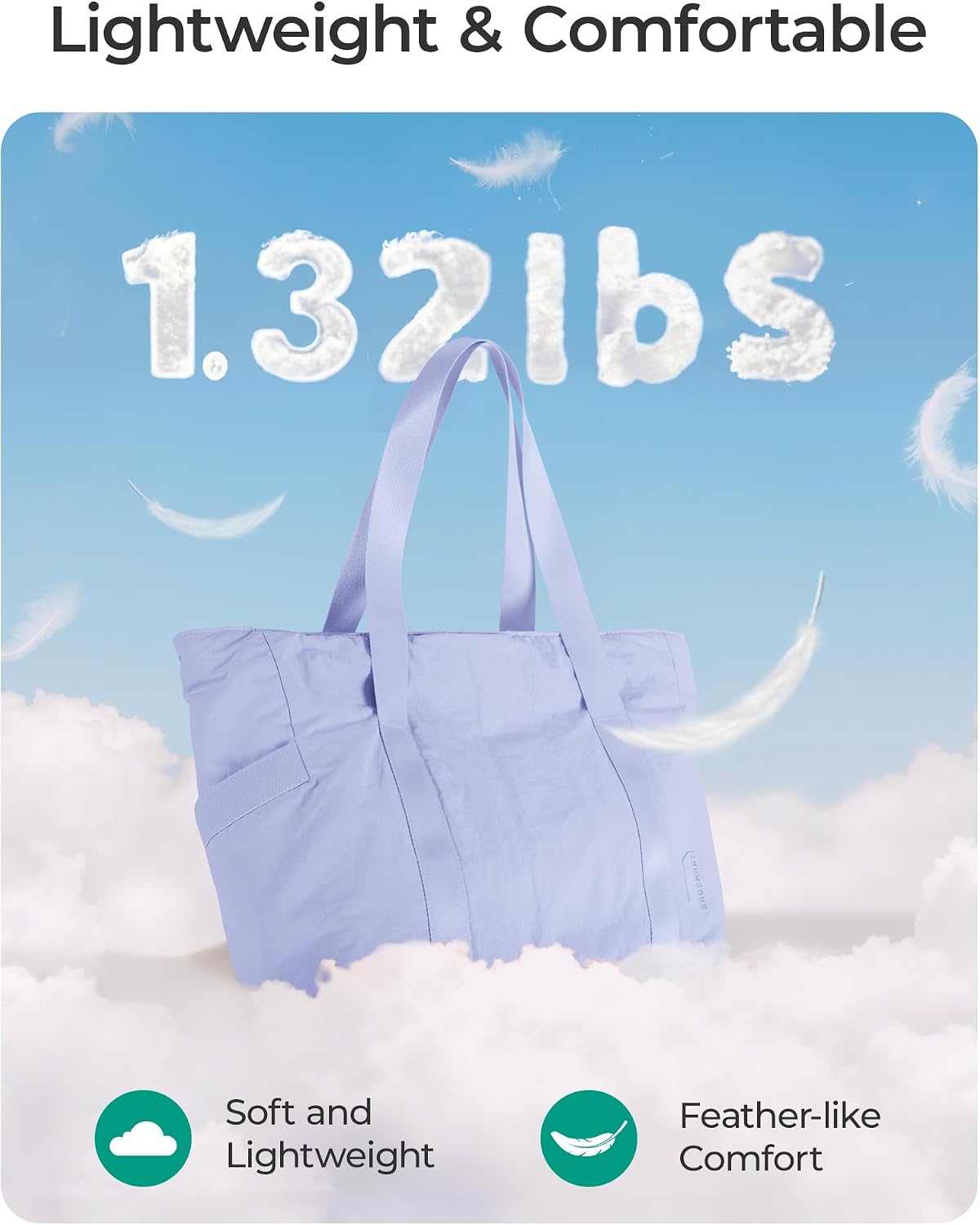 BAGSMART Gym Tote Bag for Women, 24L/28L Travel Tote Yoga Mat Bag