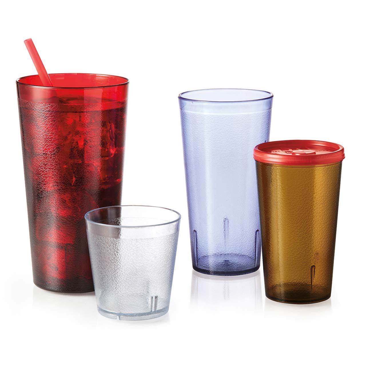 G.E.T. 6620-1-BL Heavy-Duty Plastic Restaurant Tumblers, 20 Ounce, Blue (Set of 12) | Dishwasher safe, BPA-free, Shatterproof, Stackable, Restaurant service, Great for Water, Juice, Soft Drinks and Cocktails