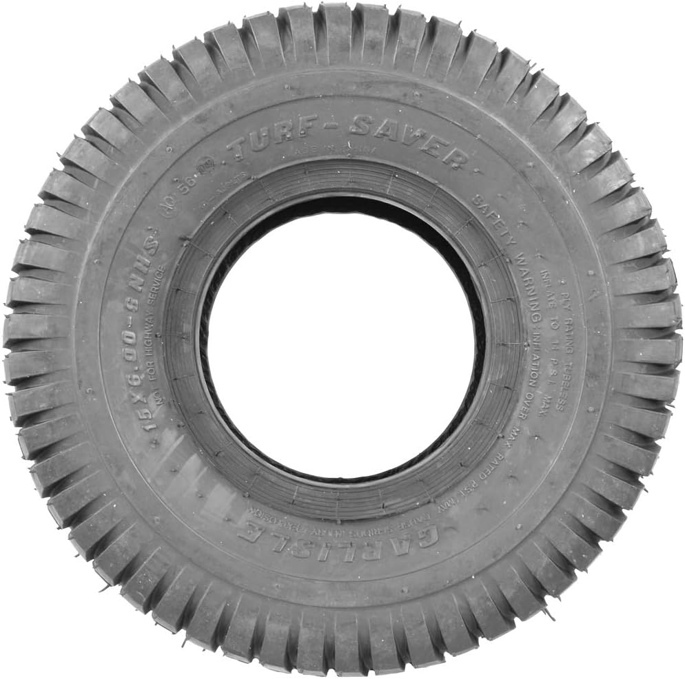Carlisle Turf Saver Lawn & Garden Tire - 23X9.50-12 | Lawn Mower & Garden Tractor All Season Traction 77A3 Rated 2 Ply Bias Construction Black Sidewall Tire