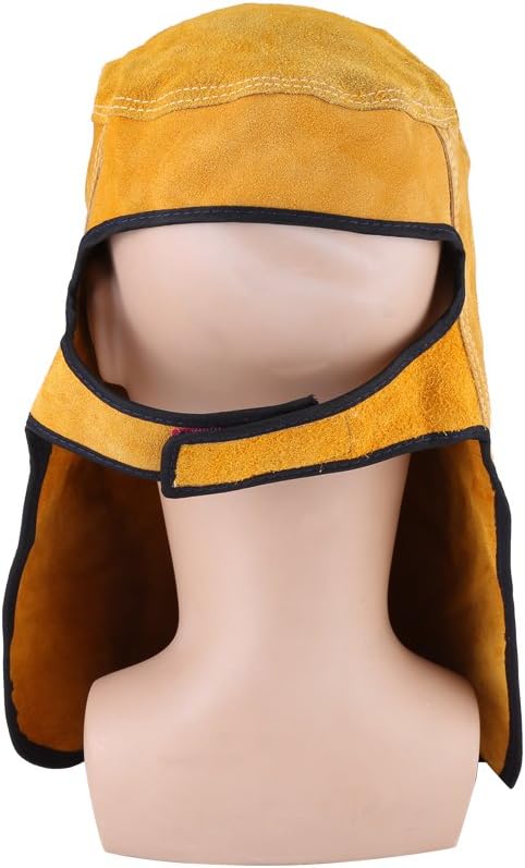 Welding Helmet, Heat Breathable Welding Mask with Lens, Leather Mask for MIG ARC Weld Hood Helmet