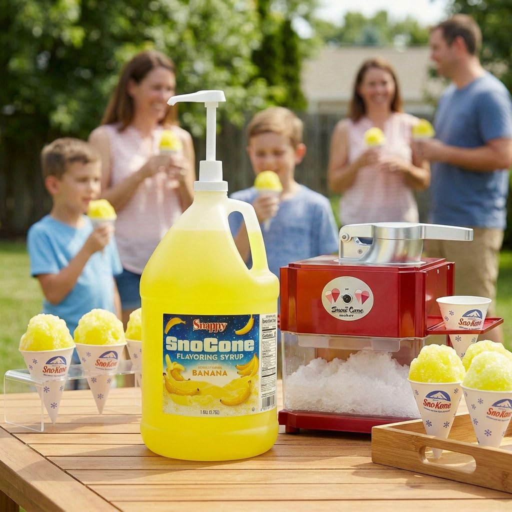 Snappy Root Beer Sno Cone Syrup, 1 Gallon (128 oz), Ready to Use for Snow Cone Machines and Shaved Ice