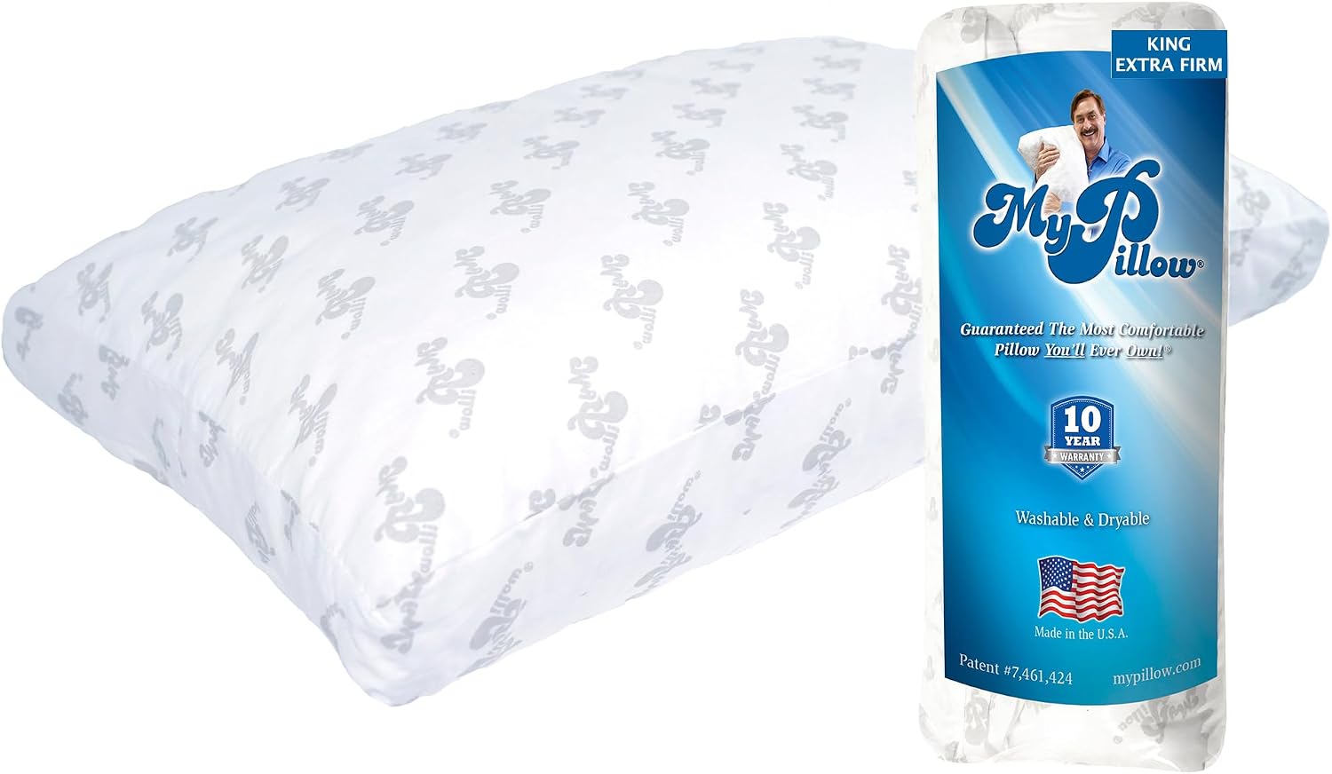 MyPillow Bedding Bed Pillows for Sleeping King Size, Gusseted for Back, Stomach or Side Sleepers - My Pillow Premium Pillow [King, Medium]