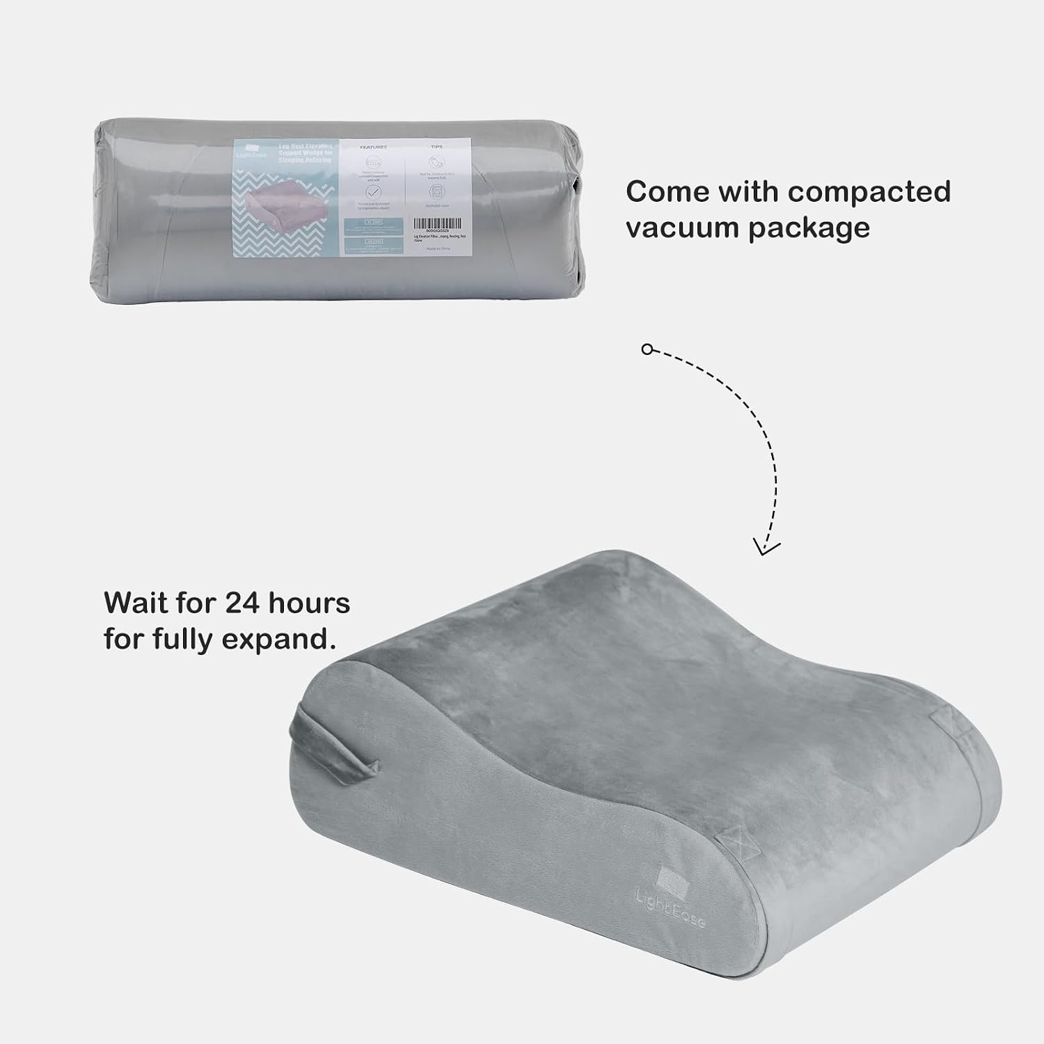 LightEase Memory Foam Leg, Knee, Ankle Foot Support and Elevation Pillow for Surgery Recovery