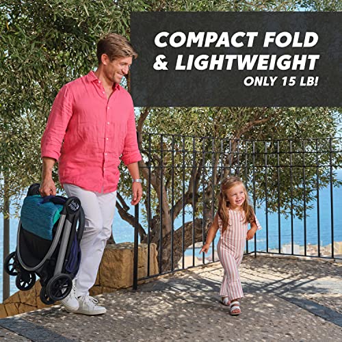 Baby Jogger® City Tour 2 Carry-On Approved Travel Stroller, Ultra-Compact Baby Stroller, Lightweight, Easy Fold, Baby Travel Essential, Pitch Black