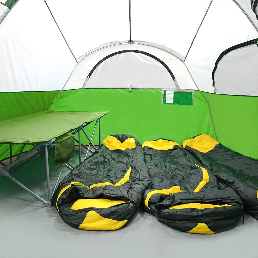 CAMPROS CP 8 Person Camping Tent, Room Divider, Rainfly, Weather Resistant