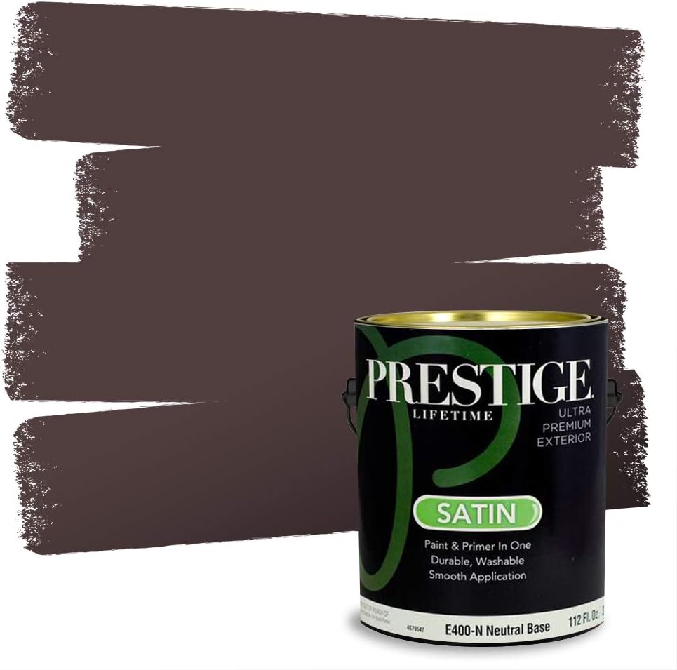 PRESTIGE Paints Exterior Paint and Primer In One, 1-Gallon, Satin, Comparable Match of Sherwin Williams* Socialite*