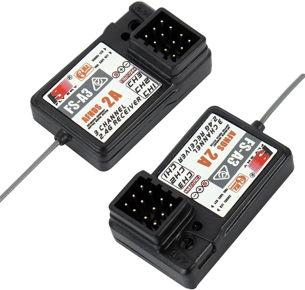 2Pcs Flysky FS-A3 AFHDS2A 2.4G 3CH Receiver for GT2E GT2G Transmitter