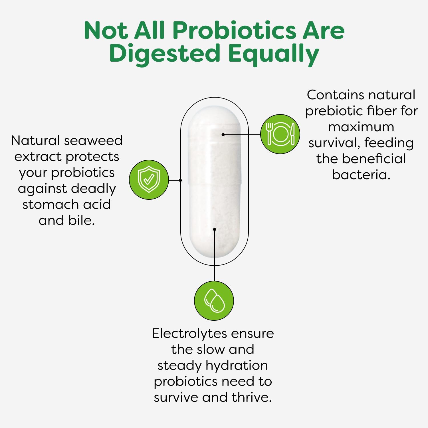 Probulin Colon Support Daily Probiotic + Prebiotic + Support Gut Health, Occasional Gas and Bloating - 20 Billion CFU - 12 Strains, 30 Vegan Capsules