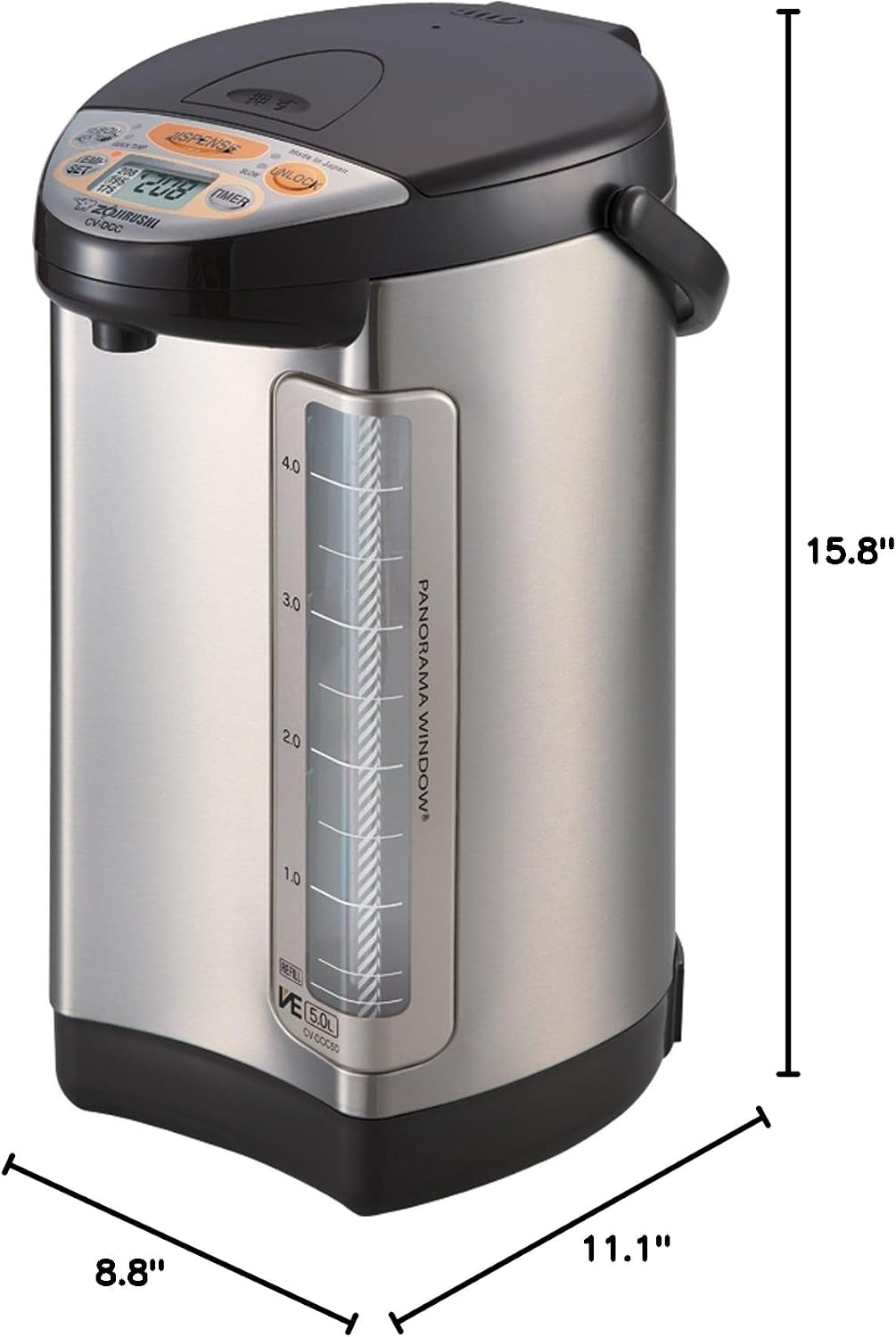 Zojirushi Hybrid Water Boiler & Warmer | Four heat settings, Quick Temp mode, timer, nonstick interior, panorama gauge