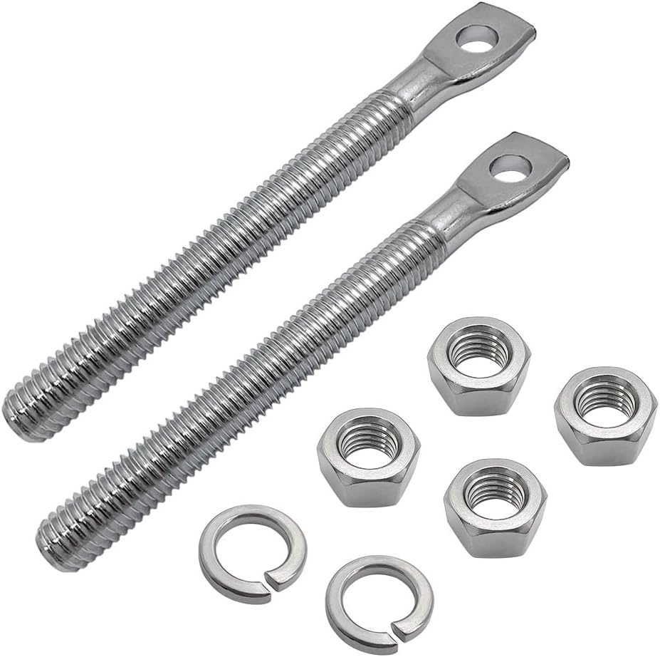 2PCS 5/8" Snow Plow Trip Spring Eye Bolt 1/2" Hole for Buyers SAM 1302005, NLP SNP6224,Meyer 09124,Western 90493K