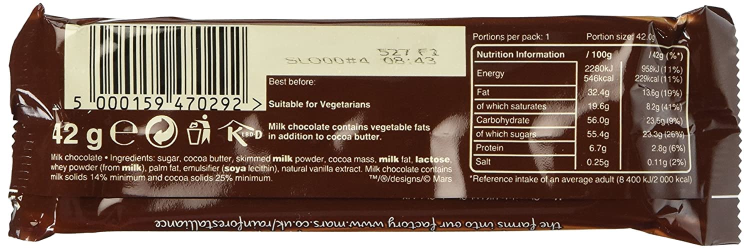 Galaxy Smooth Milk Chocolate 42g (Pack of 4)