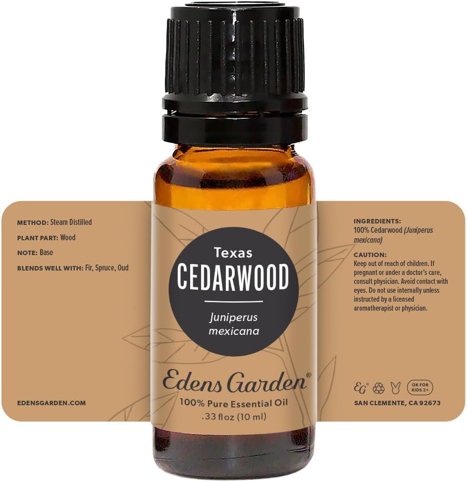 Edens Garden Cedarwood-Texas Essential Oil- 100% Pure 10 ml (.33 fl oz)